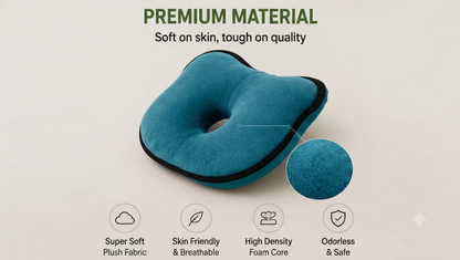 Memory Foam Baby Head Shaping Pillow | Newborn Neck Support Cushion | Anti Flat Head Pillow for Infants | Soft Breathable Baby Sleeping Pillow
