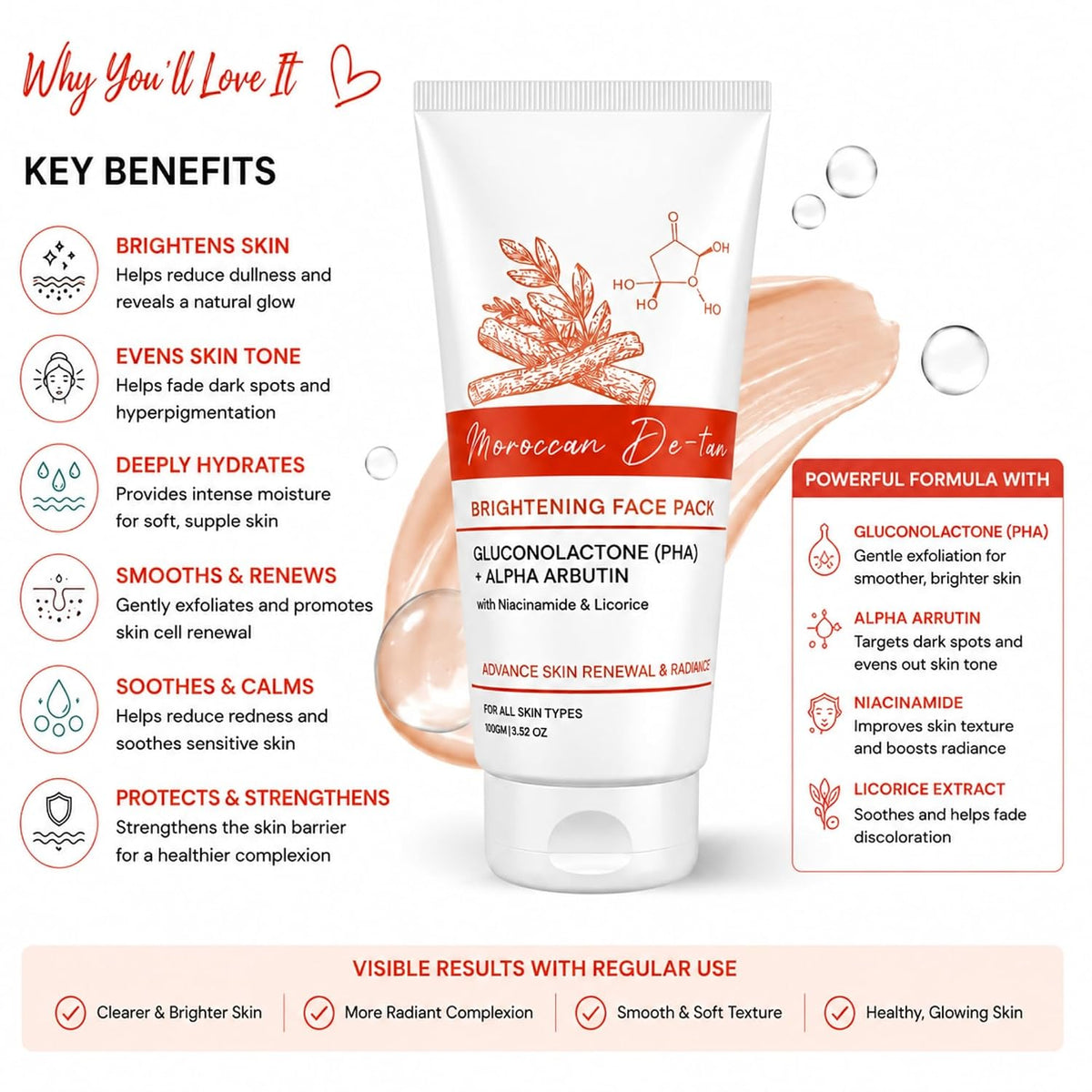 De-Tan Brightening Face Pack