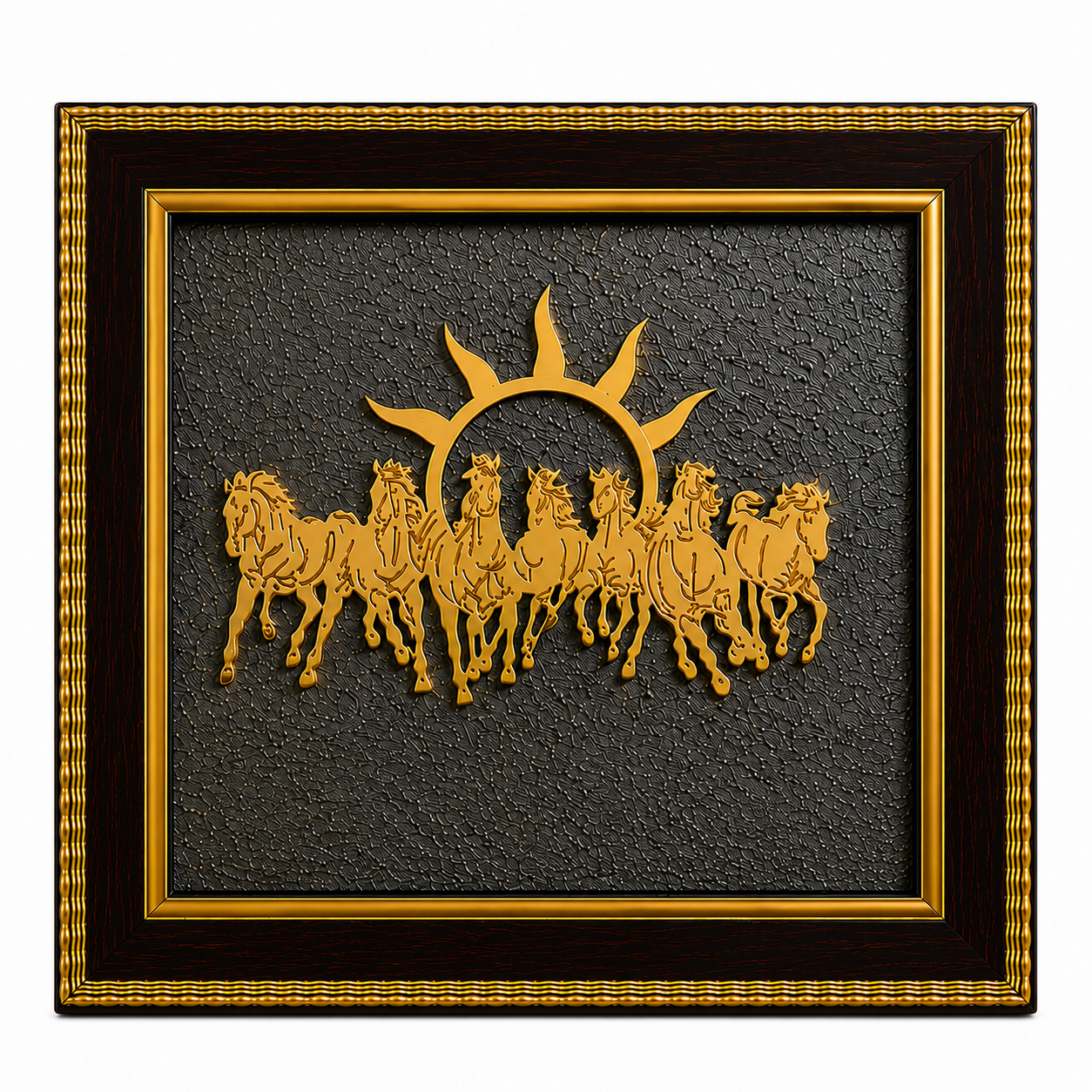 Khatu Shyam Ji Pyrite Crystal Frame | Vastu & Positive Energy Wall Décor | Premium Spiritual Gift